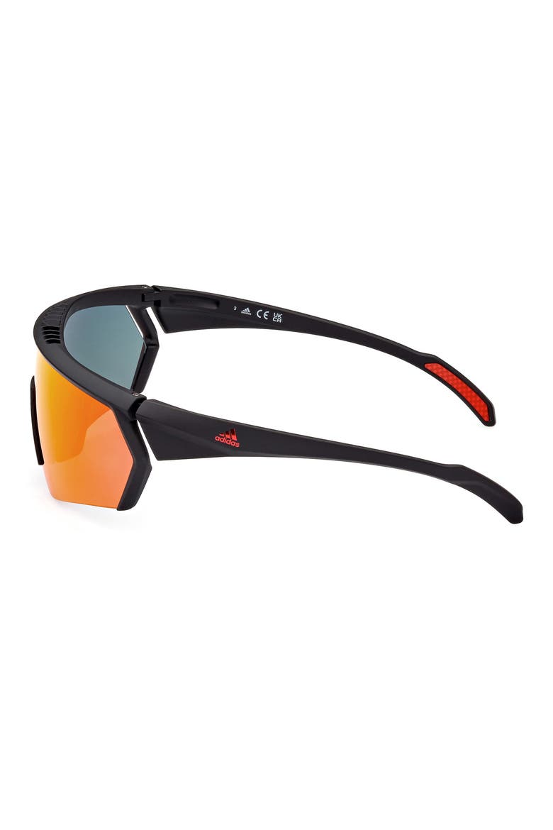 00mm Shield Sunglasses, Alternate, color, MATTE BLACK / BORDEAUX MIRROR