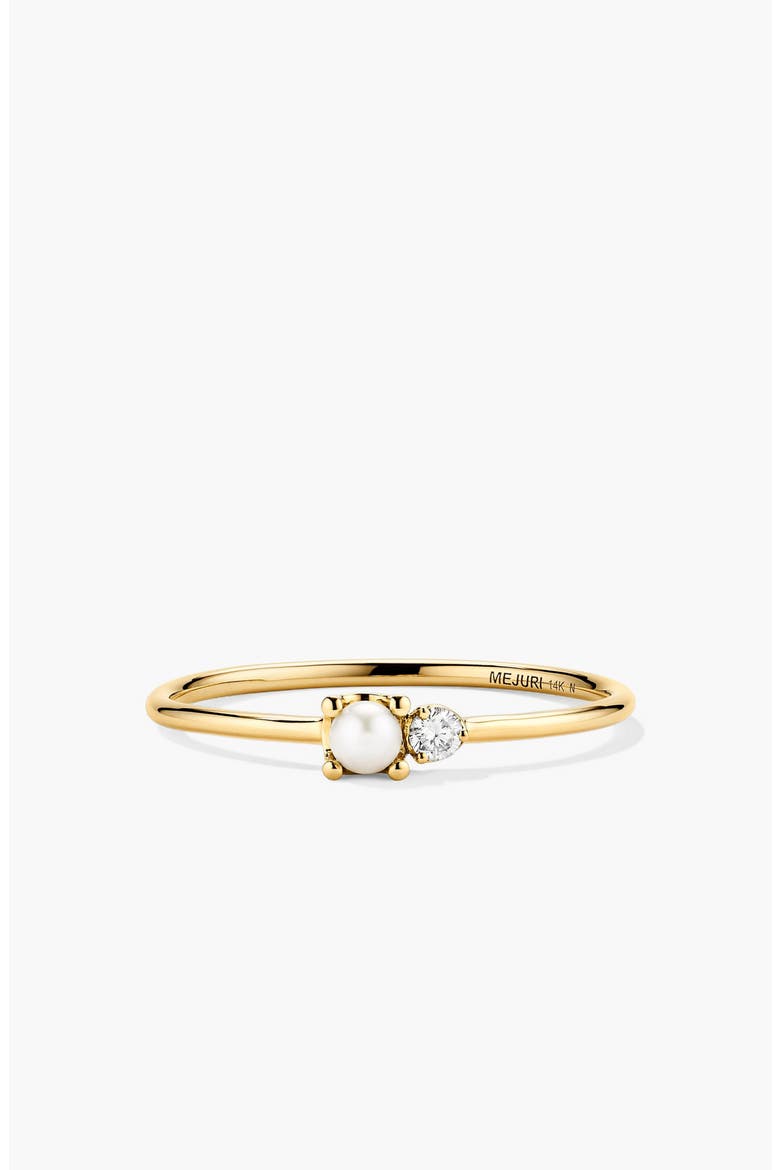 Beverly Ring, Alternate, color, Yellow Gold Pearl