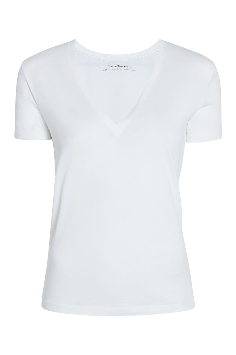 V-NECK TEE, Alternate, color, WHITE