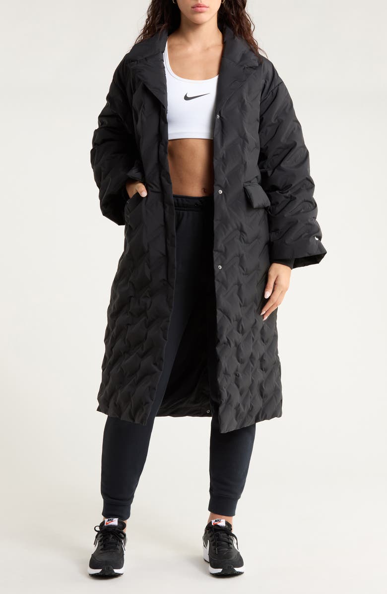 Nike Sportswear Therma-FIT Down Coat, Alternate, color, Black/ Sail