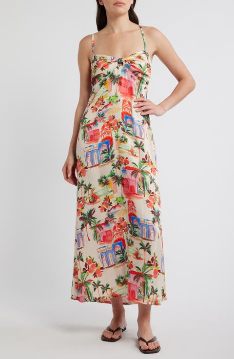 Paloma Postcard Print Dress