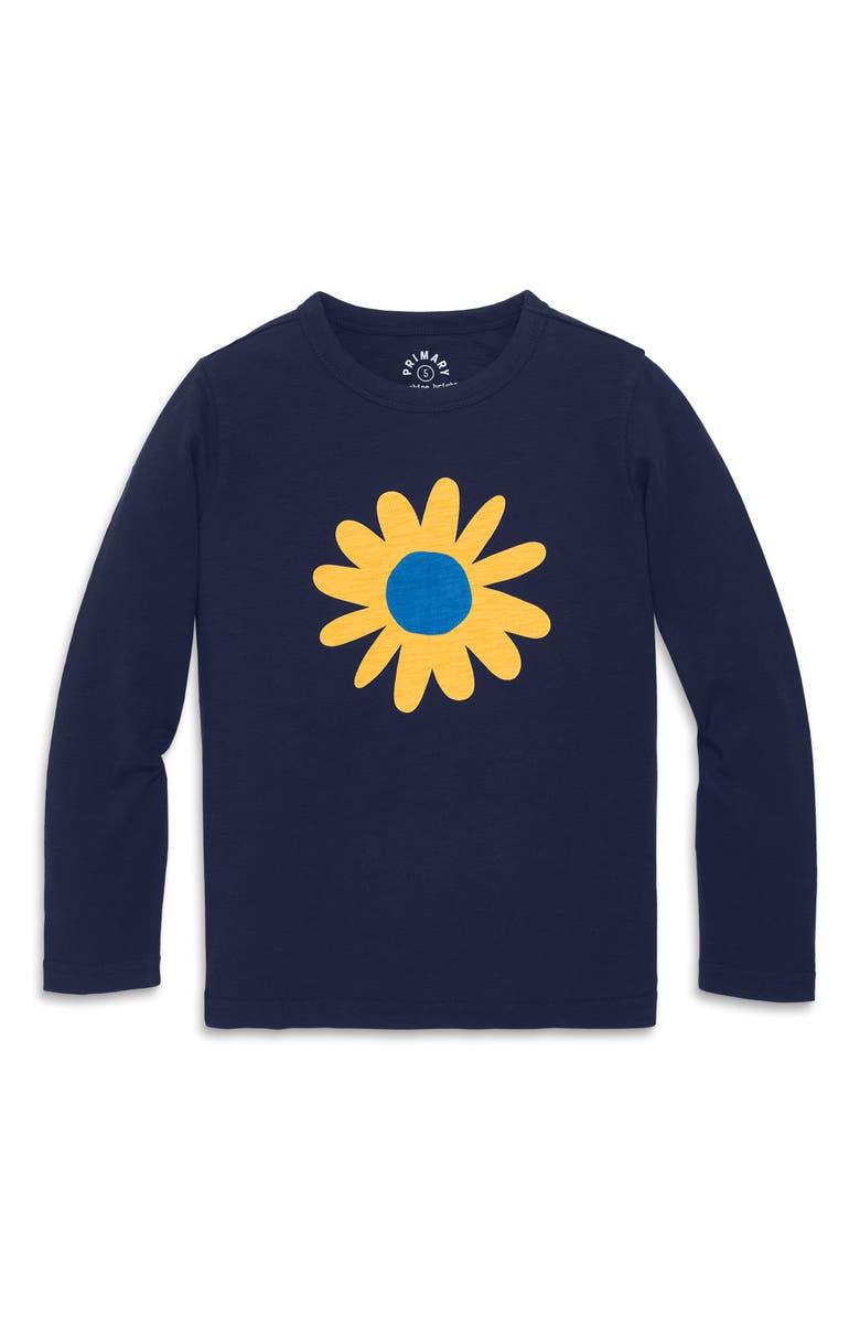 Primary Long Sleeve Sunflower Tee, Main, color, 