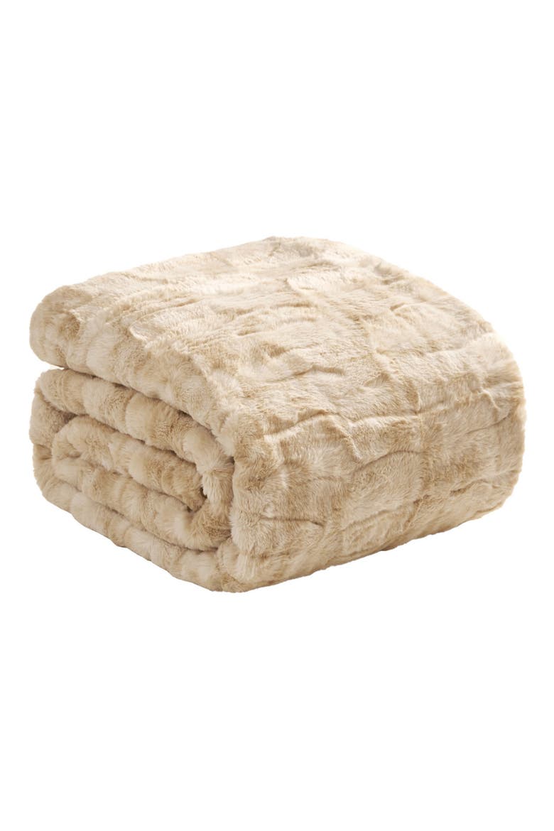 Print Embossed Oversize Blanket, Main, color, SAFARI BROWN