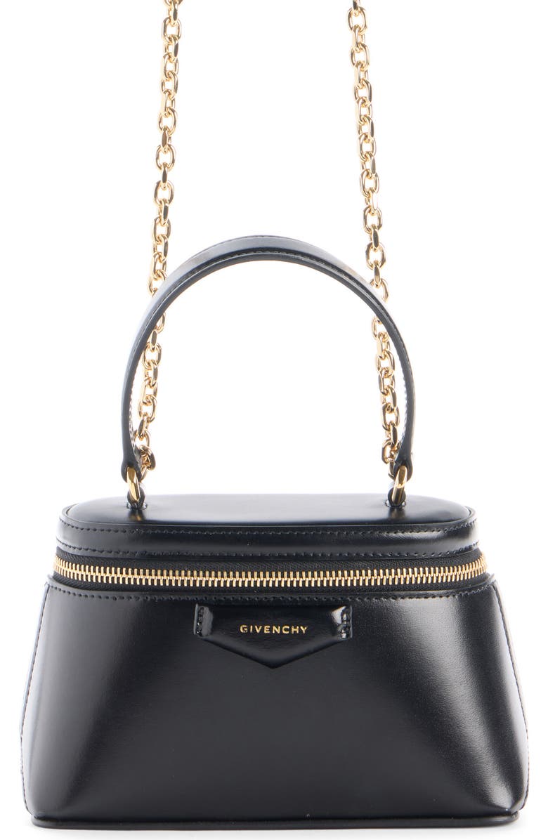 Givenchy Mini Antigona Vanity Leather Handbag, Main, color, 001-Black