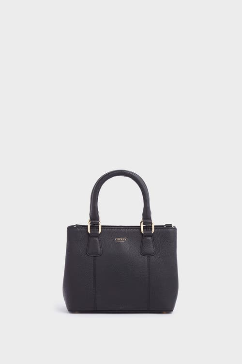Osprey London The Mini Adaline Leather Grab Bag In Black