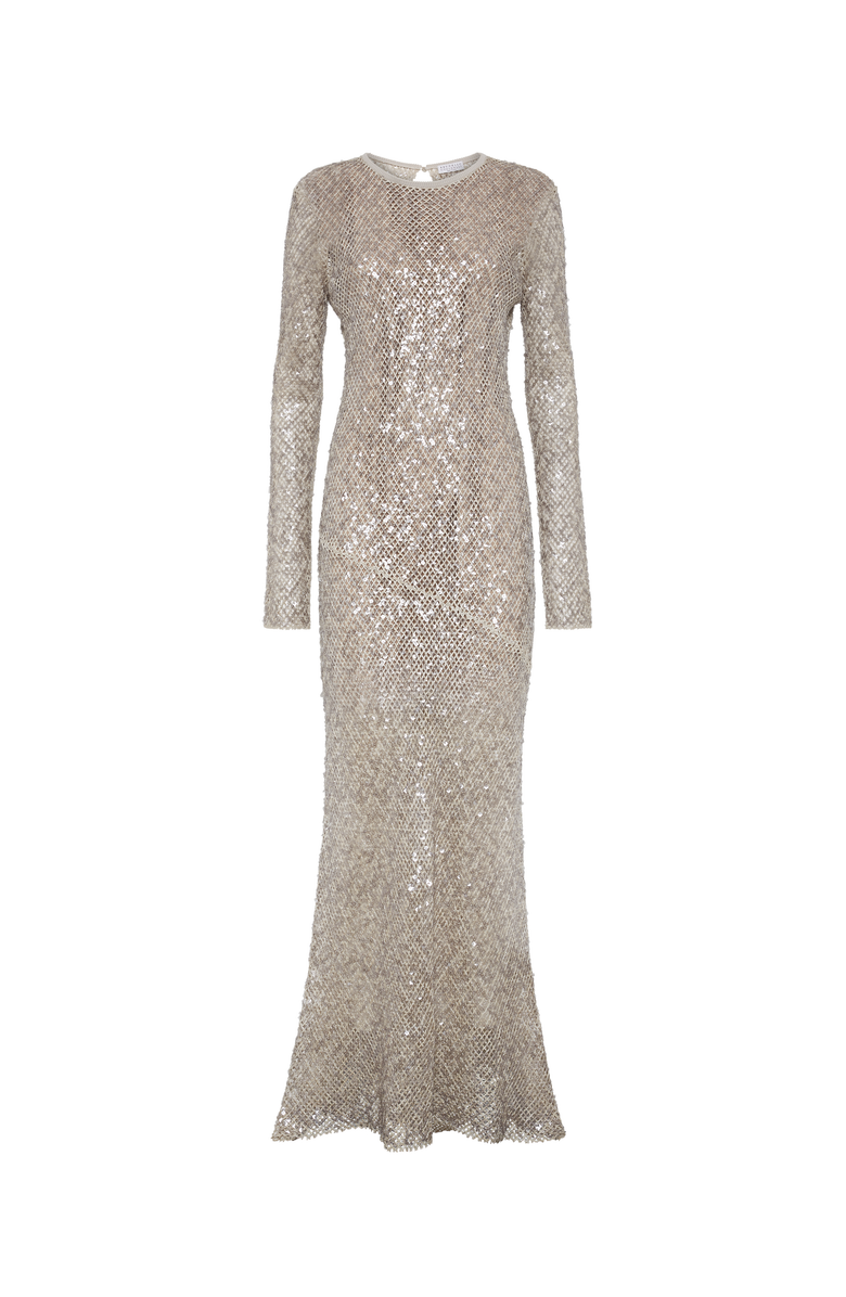 Brunello Cucinelli Dazzling Net Embroidery dress, Main, color,