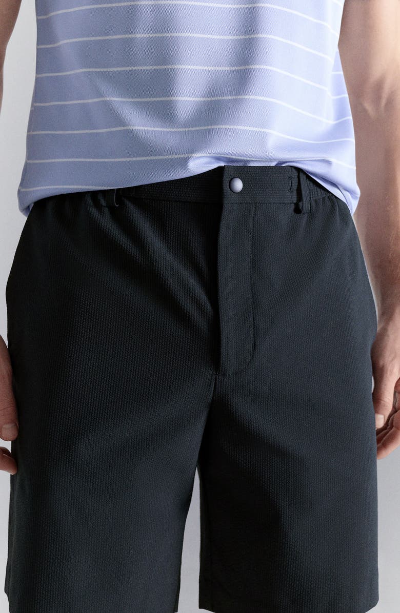MANGO Water Repellent Comfort Stretch Shorts, Alternate, color, Navy