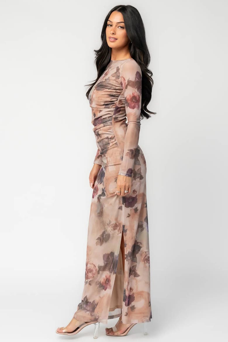 Isadora Maxi Dress, Alternate, color, Dark Taupe Floral