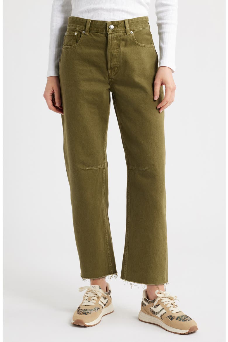 Darted Barrel Jeans, Main, color, KALE