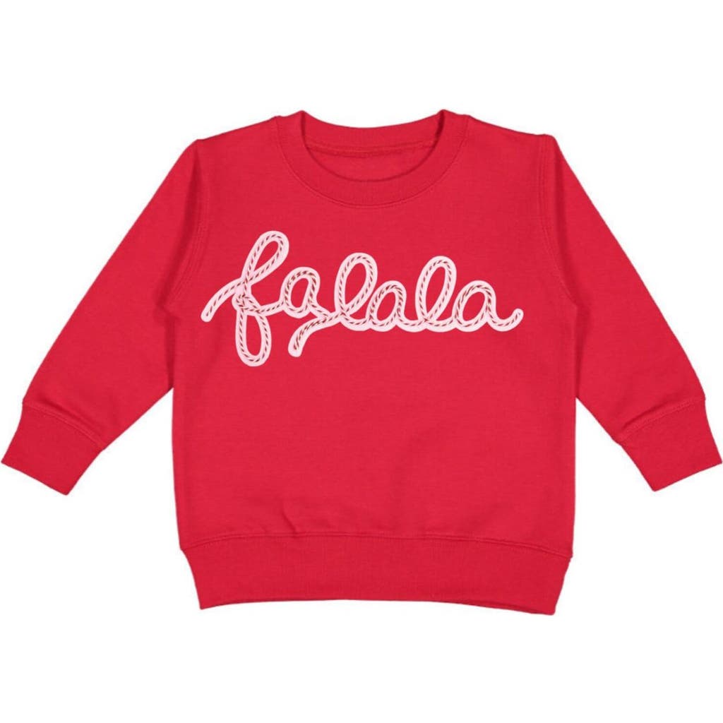 Sweet Wink Falala Patch Christmas Sweatshirt In Red