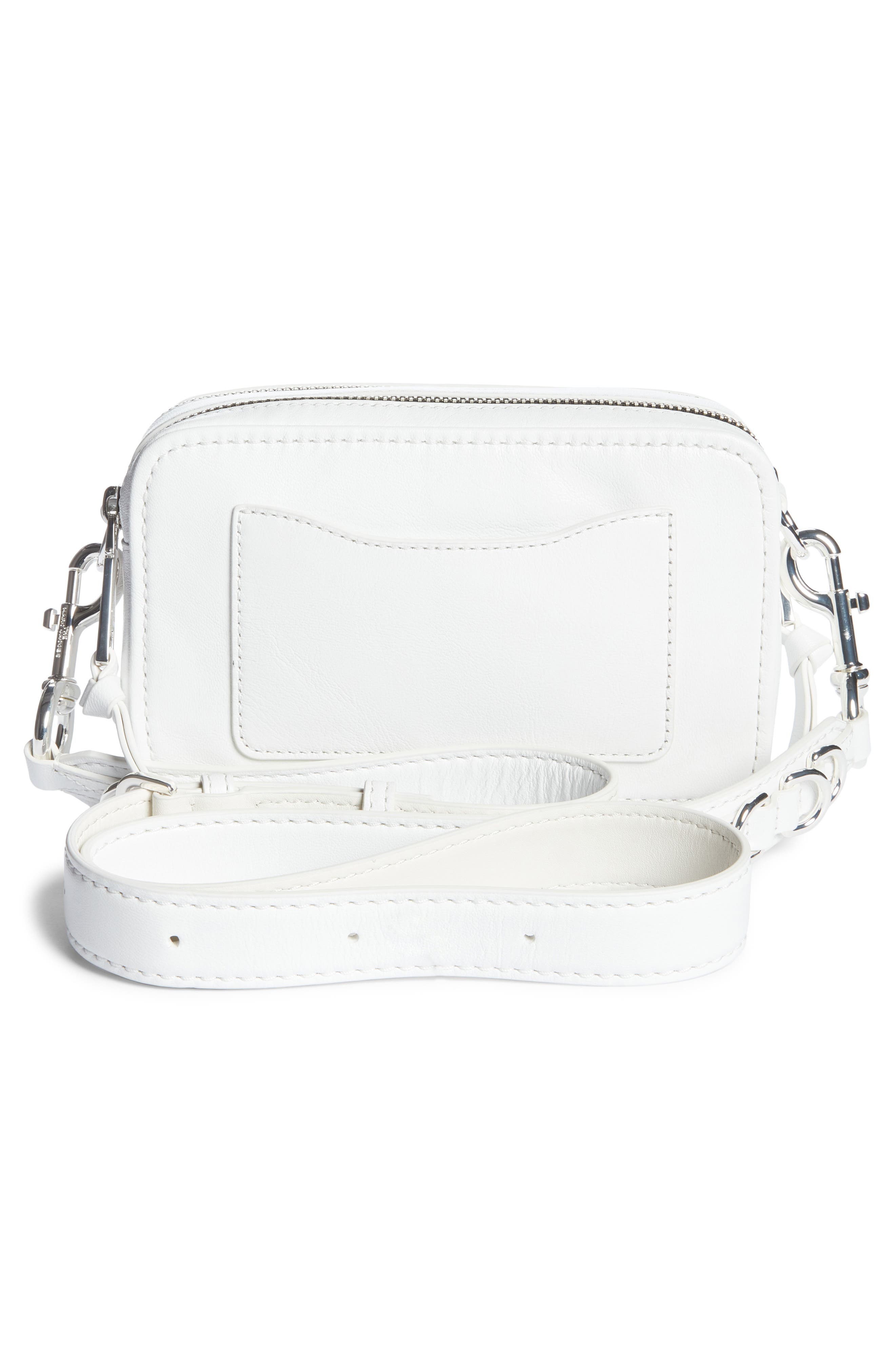 The Softshot 21 Leather Crossbody Bag, Alternate, color, WHITE