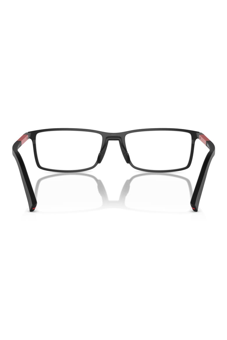 55mm Rectangular Optical Glasses, Alternate, color, MATTE BLACK