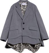 Tao Comme des Garçons Scalloped Double Layer Wool Blend Blazer