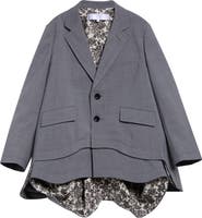 Tao Comme des Garçons Scalloped Double Layer Wool Blend Blazer