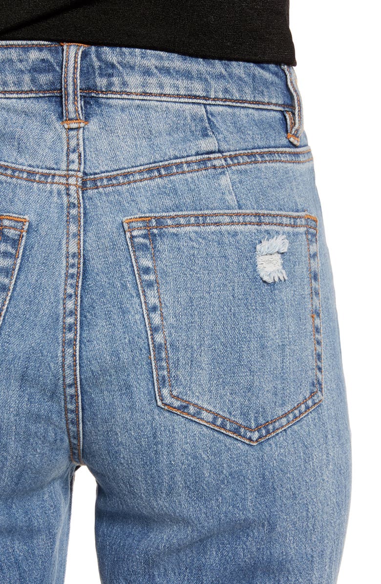 AFRM Dylan Ripped High Waist Crop Jeans, Alternate, color, 