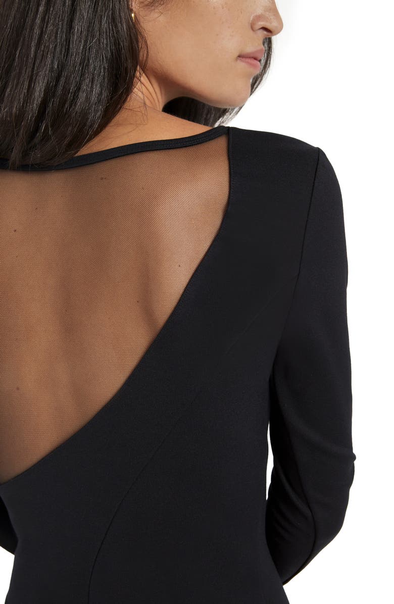 Marcella Roxanne Long Sleeve Ponte Gown, Alternate, color, 