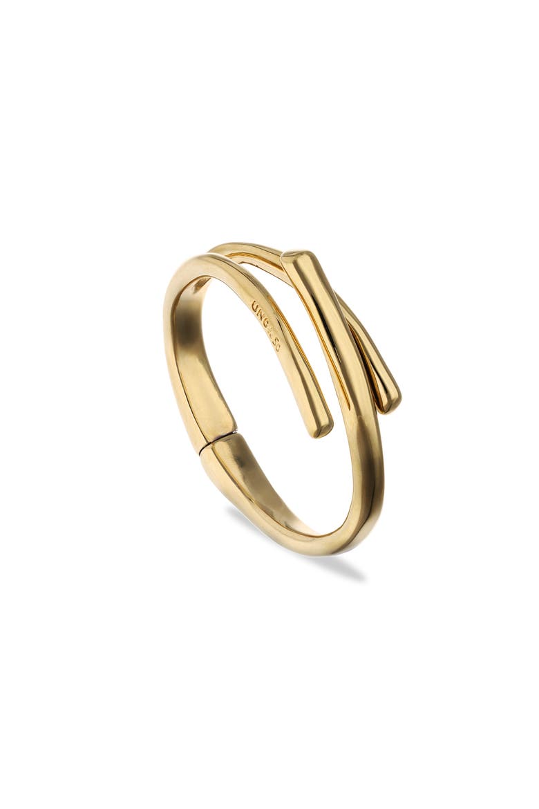 18K Gold-Plated Bracelet In The Shape Of Three Tubes, Alternate, color, Gold
