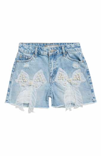 Tractr Kids' Embellished Denim Shorts
