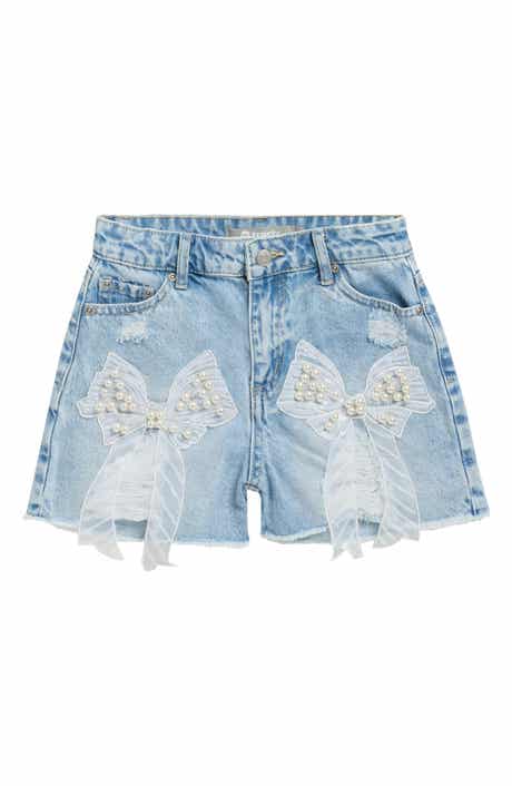 Tractr Kids' Embellished Denim Shorts