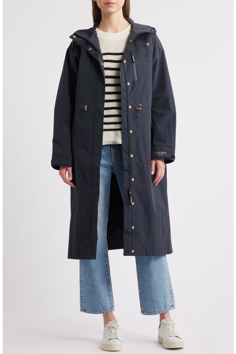 Rainvision Waterproof Hooded Long Raincoat, Alternate, color, DARK INDIGO