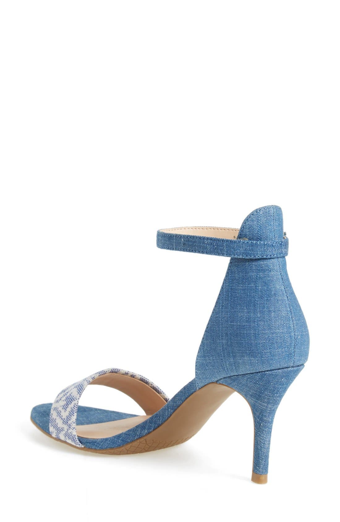 'Luminate' Open Toe Dress Sandal, Alternate, color, DENIM FABRIC