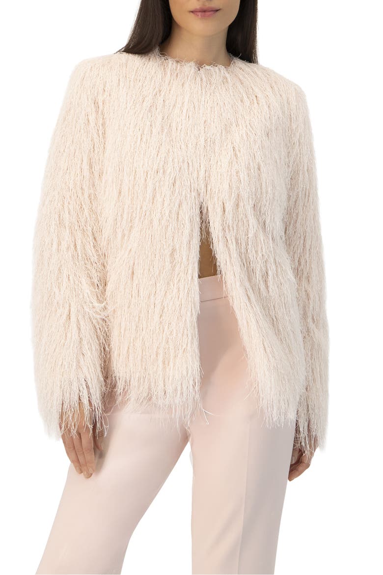 Fringe Coat with Snap Closures, Main, color, Dusty Pink