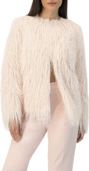 IVONNE Fringe Coat with Snap Closures