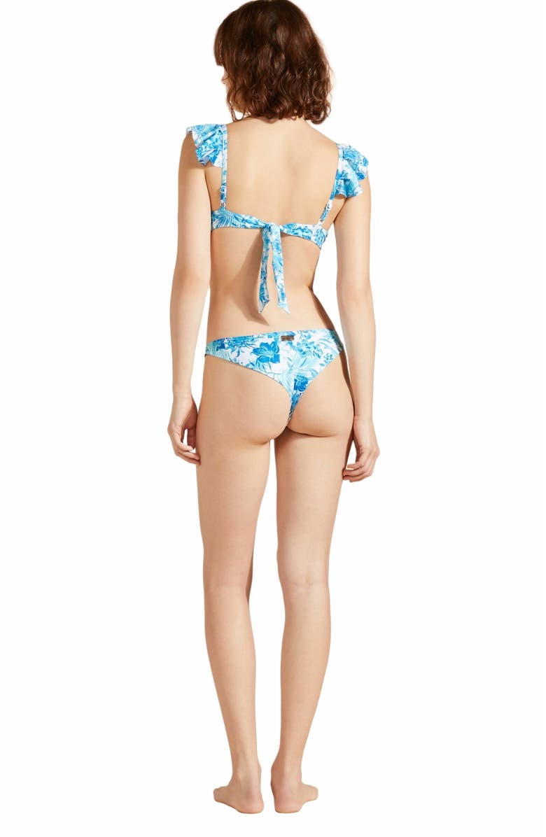 Vilebrequin Women's Tahiti Flower Ruffle Bikini Top, Alternate, color,