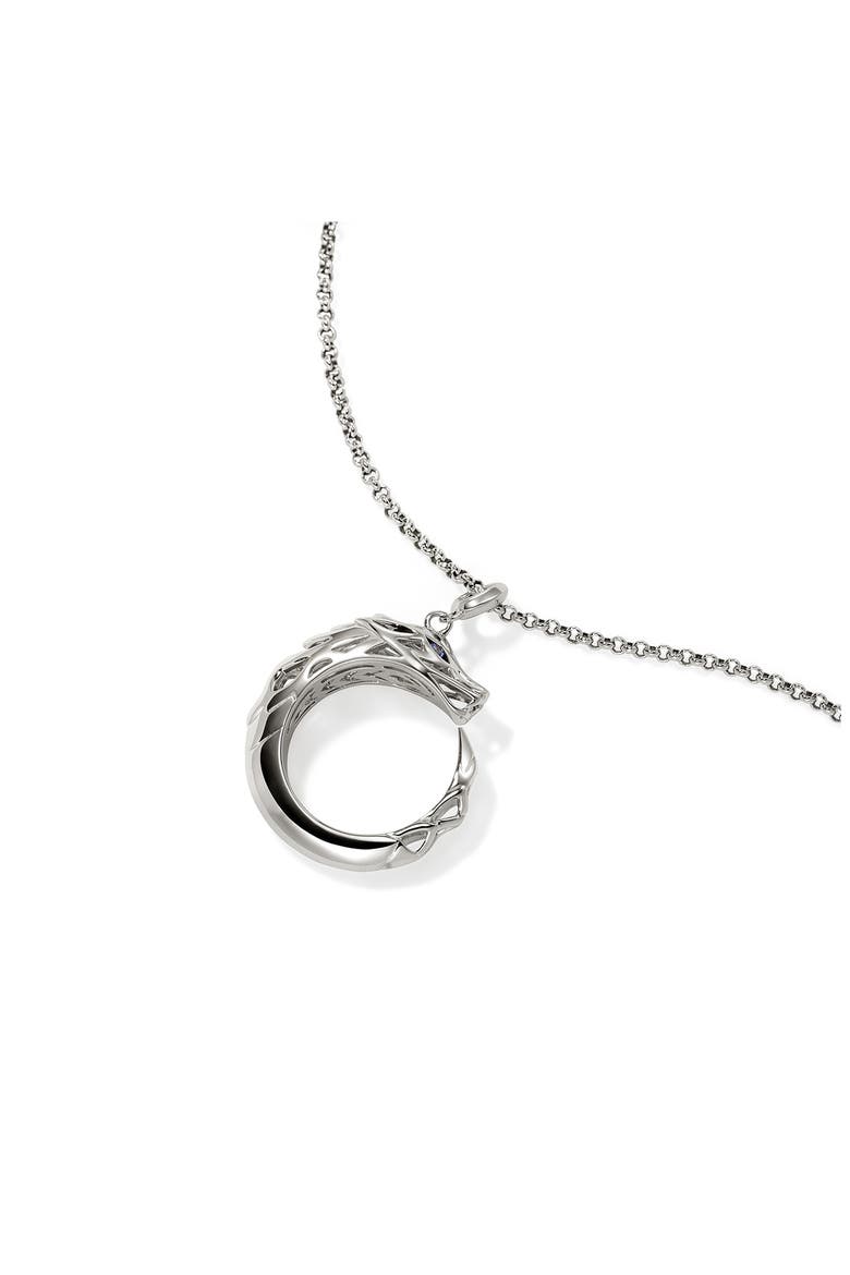 Naga Pendant Necklace, Alternate, color, SILVER