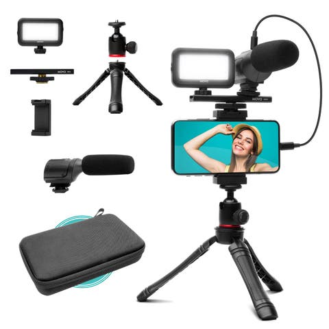 uVlogger Kit for Android with Light, Mic, Phone Mount, Tripod