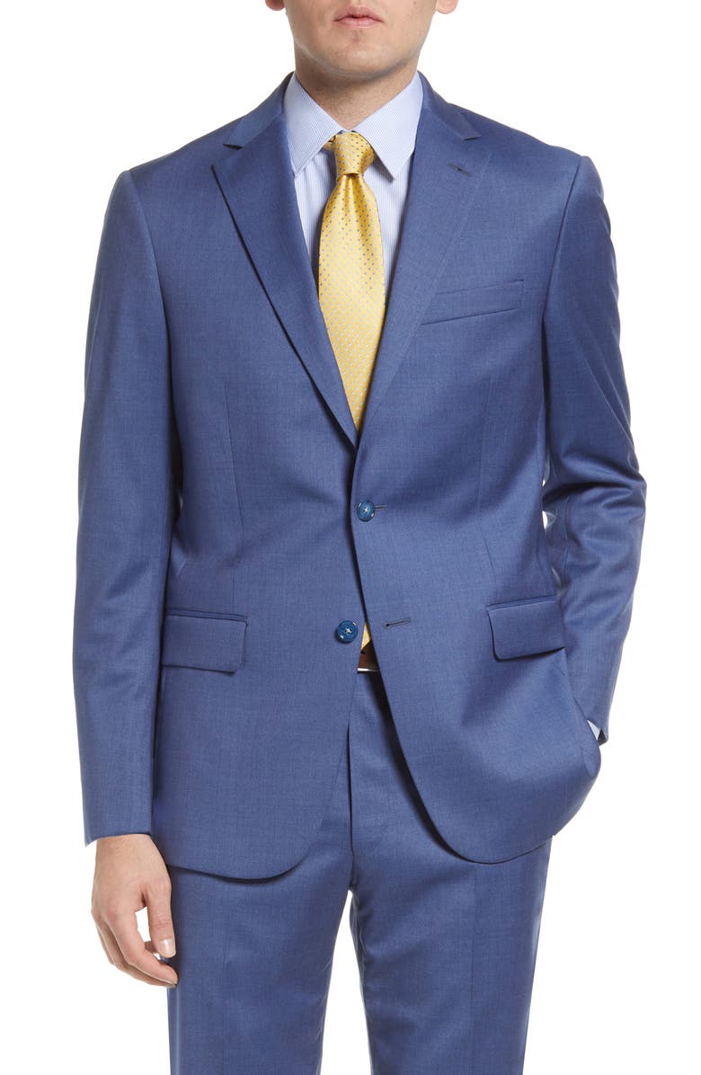 Hart Schaffner Marx New York Fit Soft Stretch Wool 2-Piece Suit, Alternate, color, 