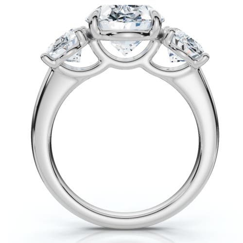 Bliss Diamond Certified 6ct Three Stone Oval Diamond Anniversary Engagement Ring Lab Grown 14k In 14k White Gold