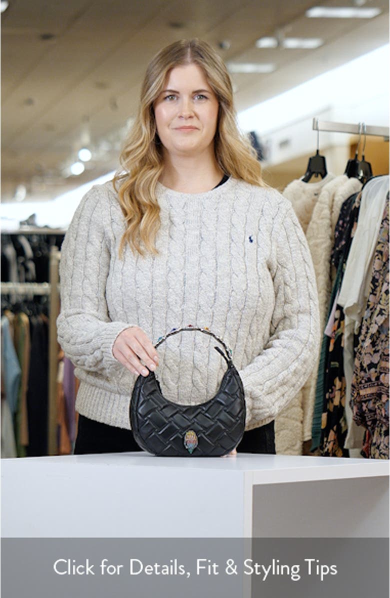 Small Octavia Leather Top Handle Moonbag, sales video thumbnail