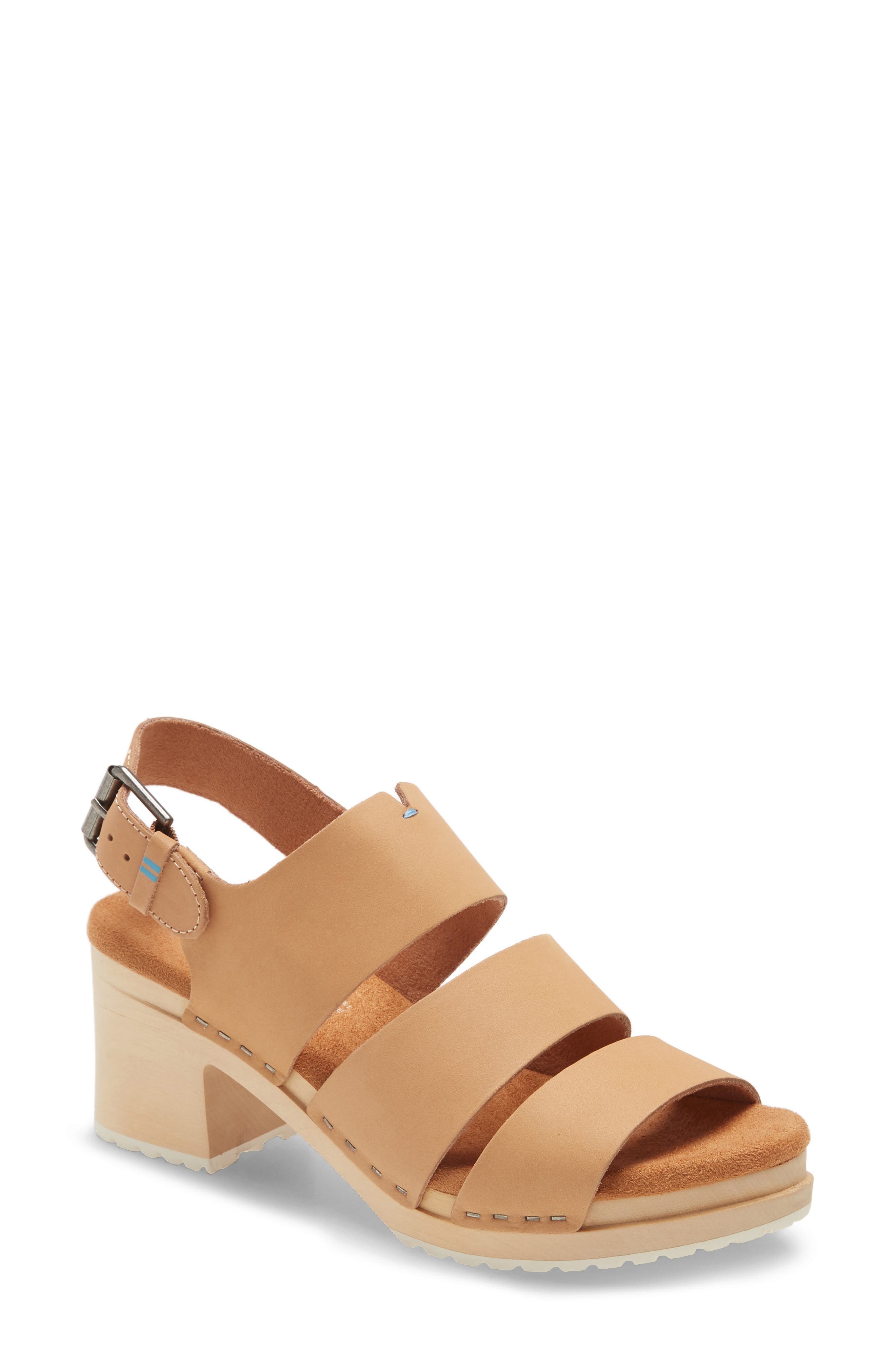 Phoebe Slingback Sandal, Main, color, NATURAL LEATHER