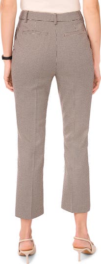Kick Flare Leg Houndstooth Pants