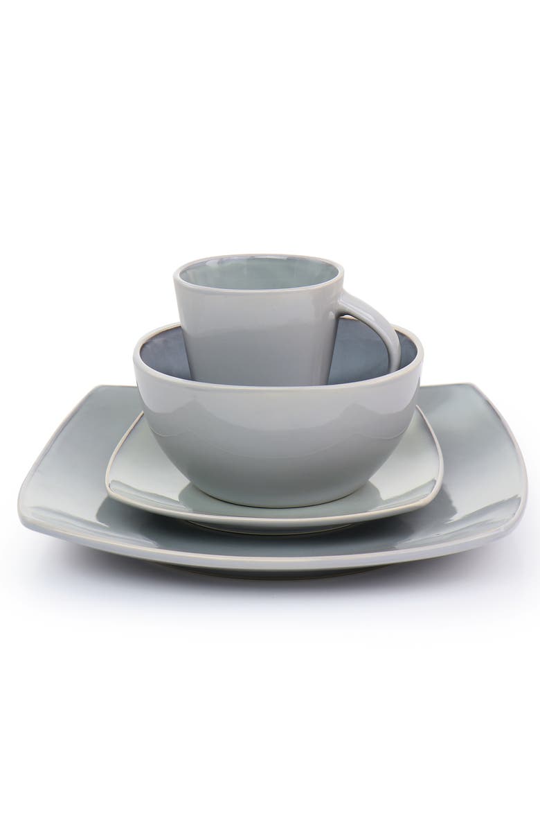 Gibson Elite 16 Piece Stoneware Dinnerware Set, Alternate, color,