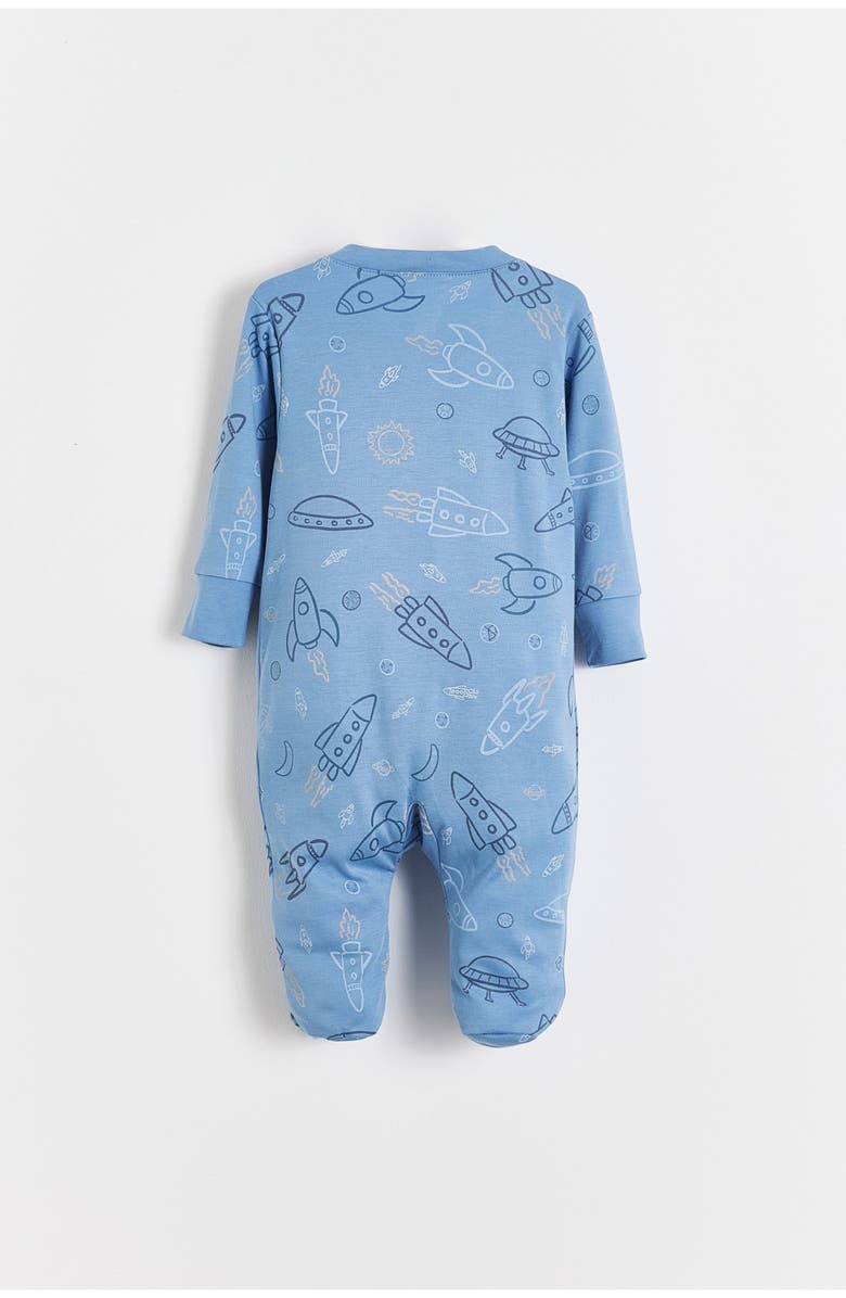 Babycottons Skyward Zip Footed Pajama for Infant, Alternate, color, Blue