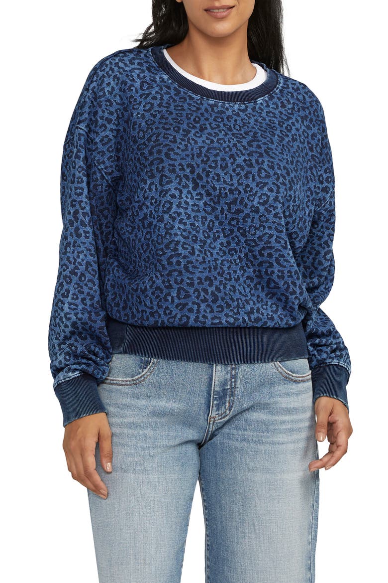 Elevated Crewneck Sweater, Main, color, LEOPARD PRINT