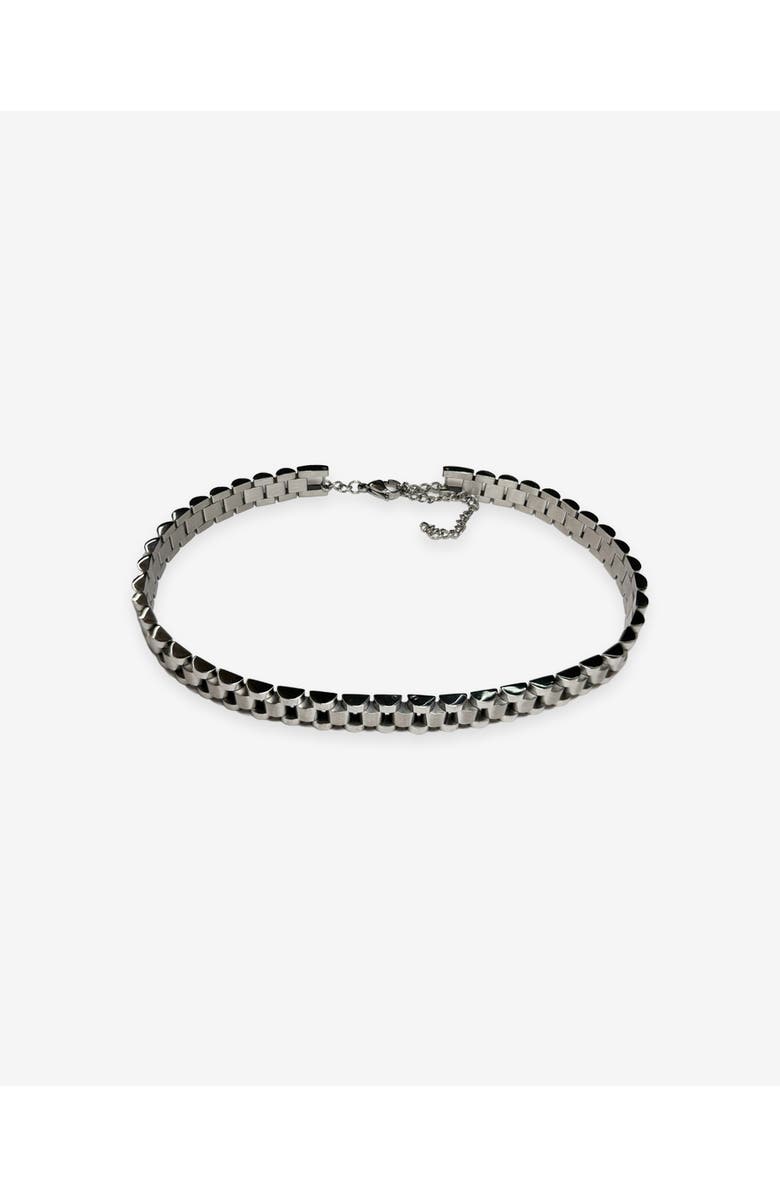 KATE BARTON Watch Band Choker, Main, color, Silver