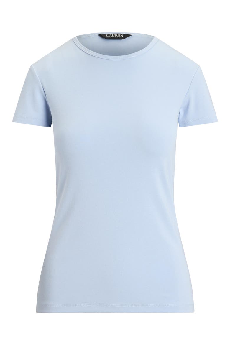 Refined Stretch Cotton Top, Alternate, color, ICY BLUE