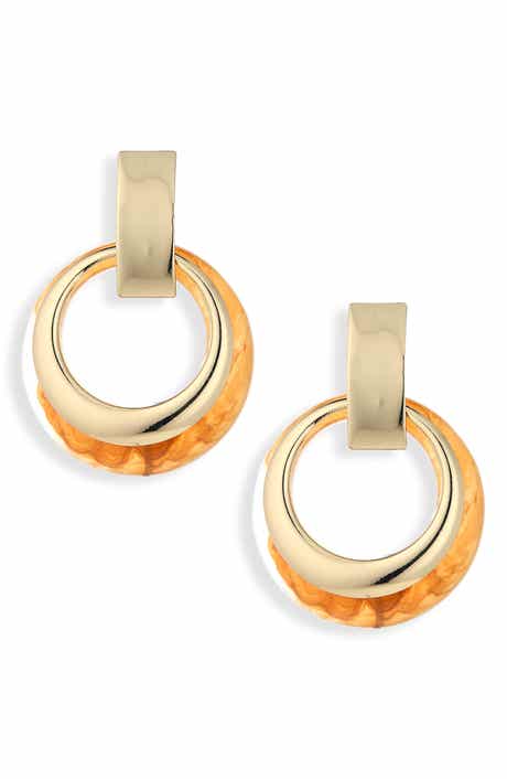 NATASHA Resin Hoop Ring Drop Earrings
