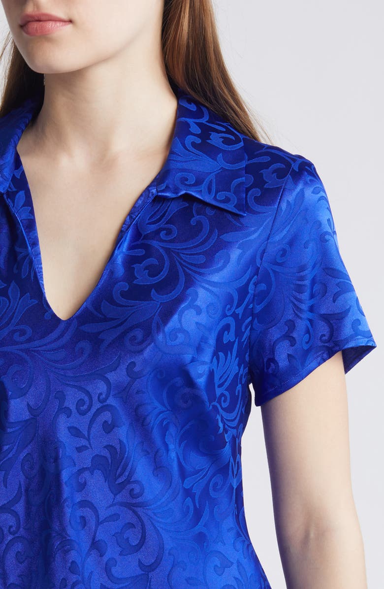 Connected Apparel Jacquard A-Line Midi Dress, Alternate, color, 