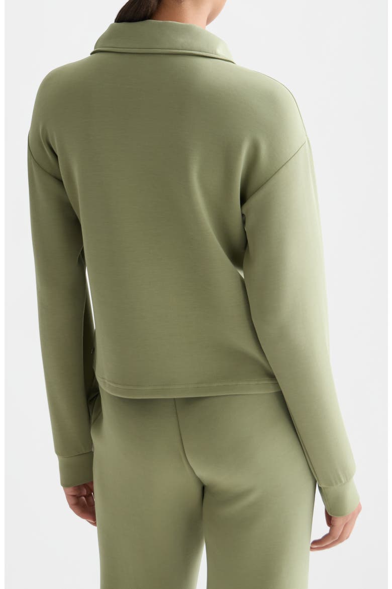 Quarter-Zip Sweatshirt, Alternate, color, OIL GREEN