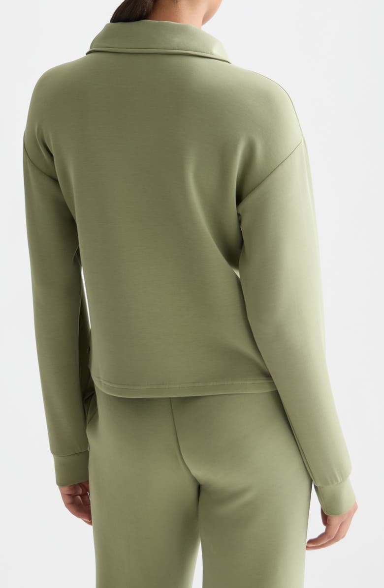 Scotch & Soda Quarter-Zip Sweatshirt, Alternate, color, Oil Green