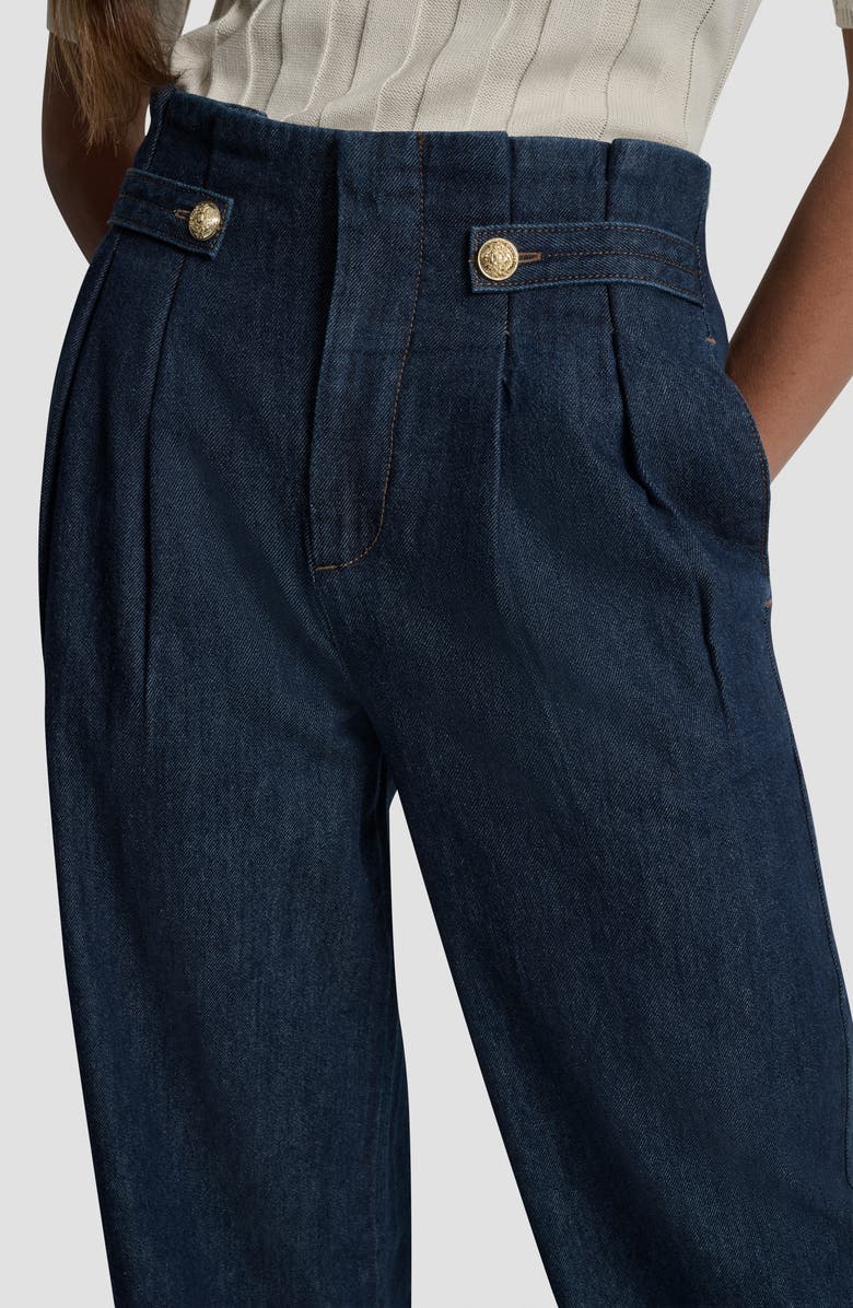 DKNY Jeans High Rise Denim Trousers, Alternate, color, Carmine