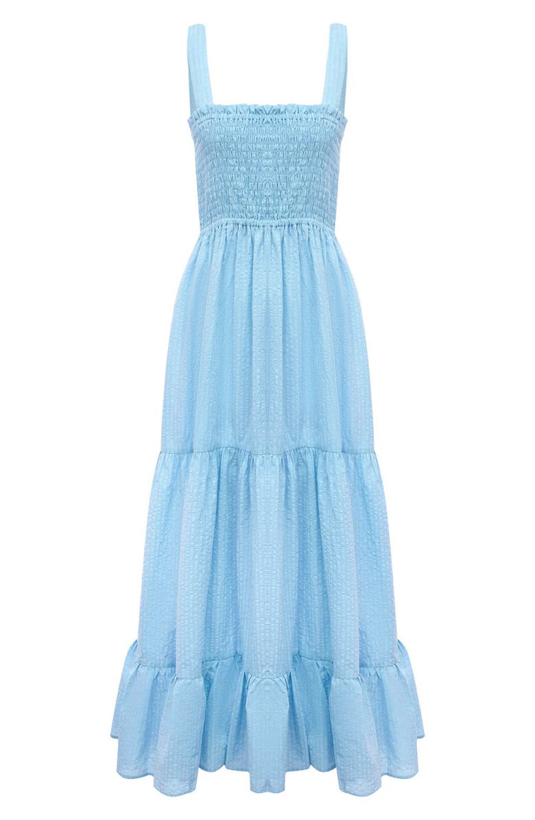 PIETRO BRUNELLI MATERNITY Cotton & Linen Maternity Maxi Dress, Alternate, color, Light/ Pastel Blue