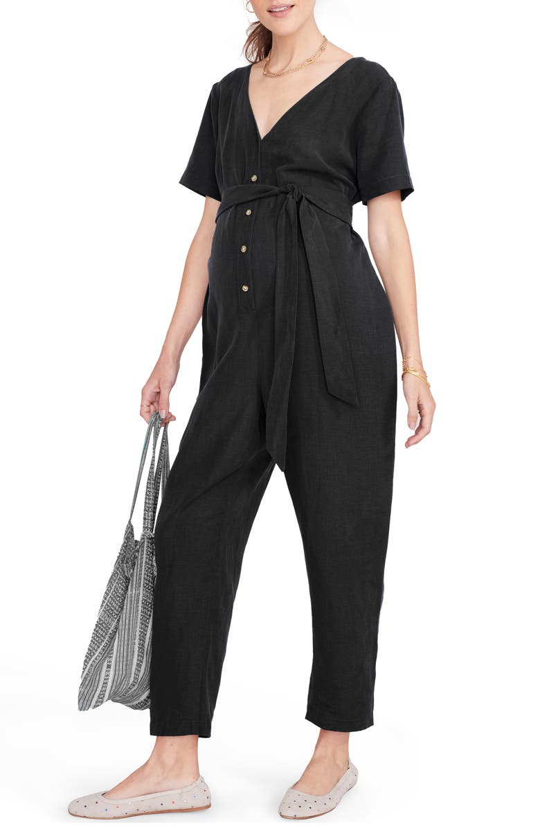 HATCH The Noelle Maternity Nursing Friendly Jumpsuit, Alternate, color, 