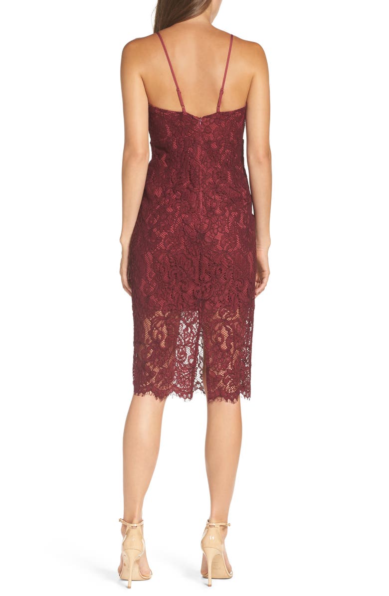 Bardot Lace Pencil Dress, Alternate, color, 