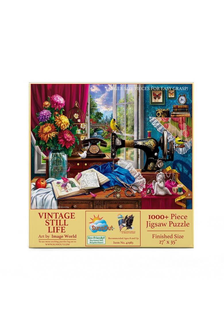 Vintage Still Life 1000 piece Jigsaw Puzzle for Adults Large Pieces, Alternate, color, Multicolor