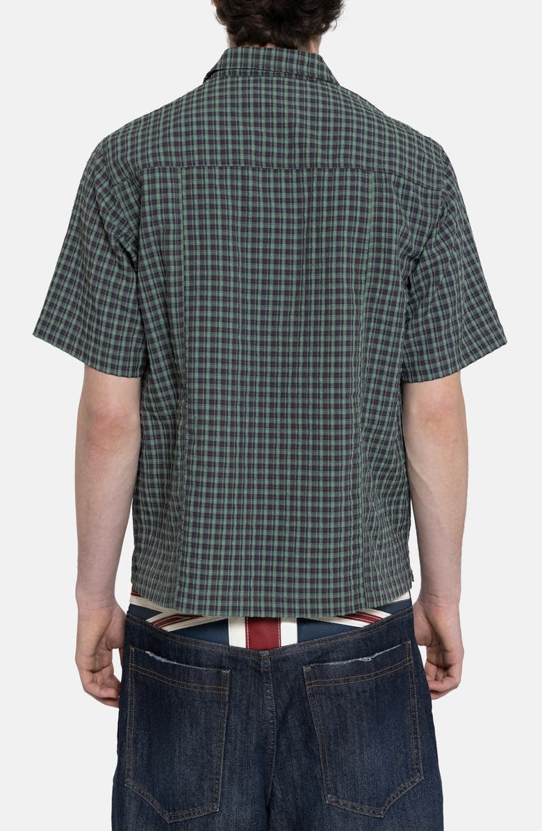 JADED LONDON Check Oversize Cotton Button-Up Shirt, Alternate, color, Green